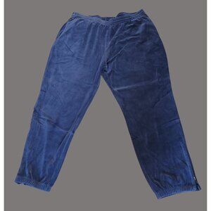 Fila Navy Blue Velour Elastic Waist Jogger Pants Mens 3XL Comfortable Lounge Wea